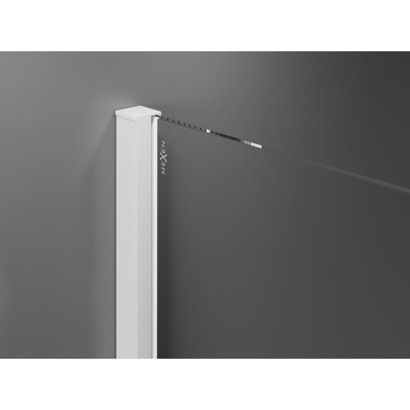 Mexen Velar cabine de douche coulissante 120 x 120 cm, givrée, blanche - 871-120-120-31-20