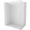 Mexen Velar cabine de douche coulissante 140 x 80 cm, givrée, blanche - 871-140-080-31-20