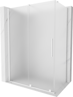 Mexen Velar cabine de douche coulissante 140 x 80 cm, givrée, blanche - 871-140-080-31-20