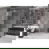 Mexen Velar cabine de douche coulissante 140 x 85 cm, givré, blanche - 871-140-085-31-20