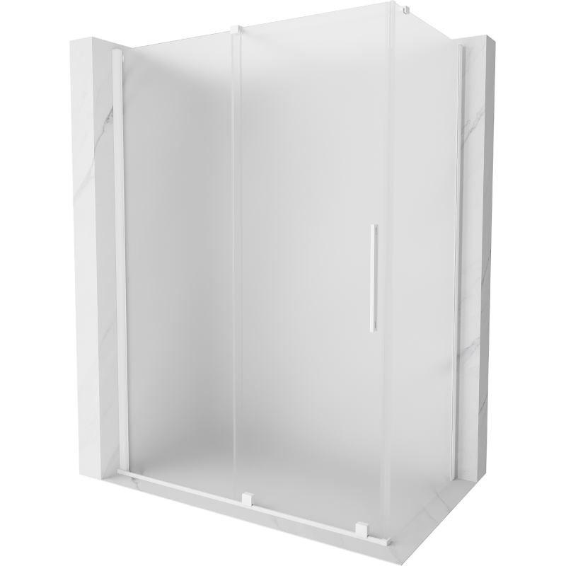 Mexen Velar cabine de douche coulissante 150 x 85 cm, givre, blanc - 871-150-085-31-20