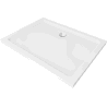 Mexen Flat receveur de douche rectangulaire slim 110 x 70 cm, Blanc, siphon Chrome - 40107011