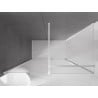 Mexen Velar cabine de douche coulissante 130 x 75 cm, givre, blanc - 871-130-075-31-20