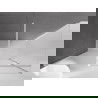 Mexen Velar cabine de douche coulissante 140 x 80 cm, givrée, blanche - 871-140-080-31-20