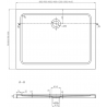 Mexen Flat receveur rectangulaire slim 110 x 70 cm, blanc, siphon chromé - 40107011