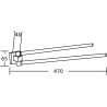 Mexen Rufo double porte-serviettes rotatif, Or - 7050925-50