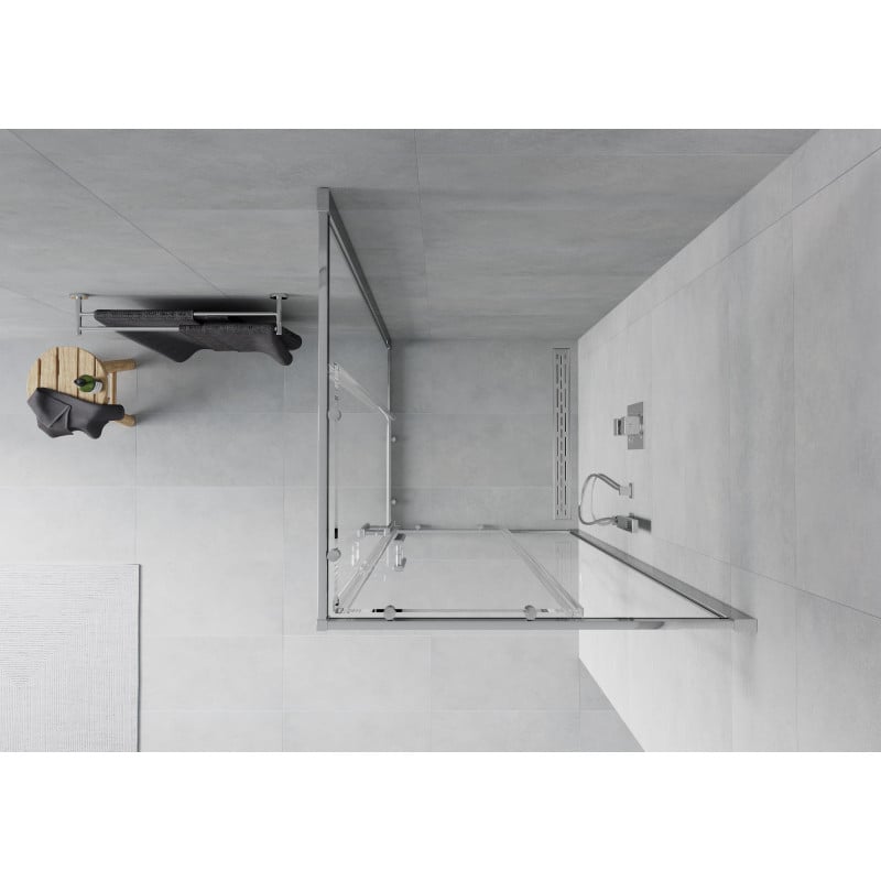 Mexen Rio cabine de douche carrée 80 x 80 cm, transparent, chrome - 860-080-080-01-00