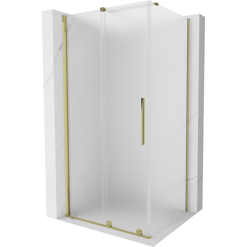 Mexen Velar cabine de douche coulissante 110 x 85 cm, givré, or - 871-110-085-31-50