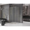 Mexen Velar cabine de douche coulissante 120 x 80 cm, givré, or - 871-120-080-31-50