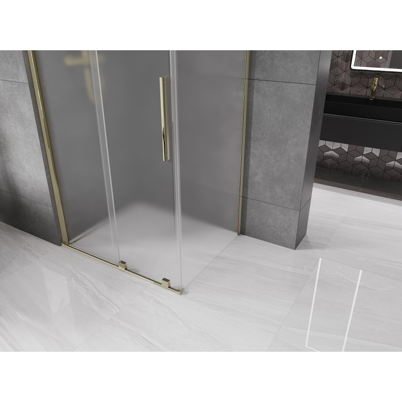 Mexen Velar cabine de douche coulissante 110 x 80 cm, givre, or - 871-110-080-31-50