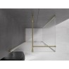 Mexen Velar cabine de douche coulissante 110 x 100 cm, givrée, dorée - 871-110-100-31-50