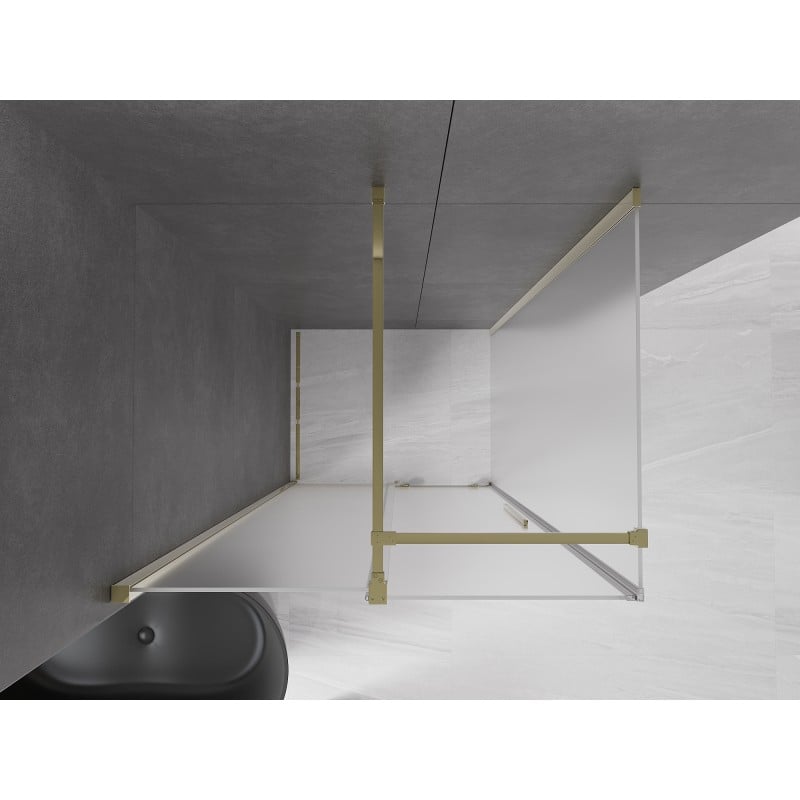 Mexen Velar cabine de douche coulissante 120 x 80 cm, givré, or - 871-120-080-31-50