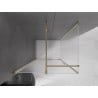 Mexen Velar cabine de douche coulissante 120 x 80 cm, givré, or - 871-120-080-31-50