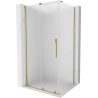 Mexen Velar cabine de douche coulissante 120 x 80 cm, givré, doré - 871-120-080-31-50