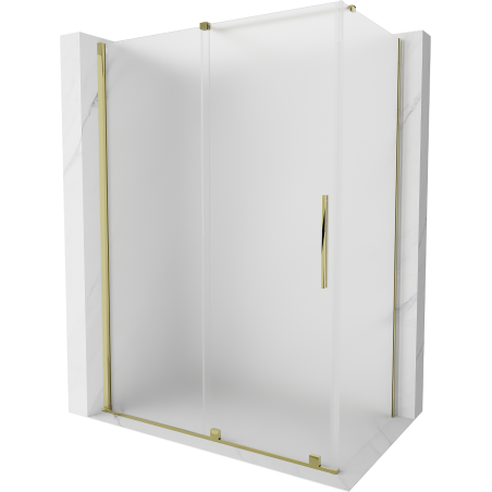 Mexen Velar cabine de douche coulissante 130 x 70 cm, givre, or - 871-130-070-31-50
