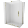 Mexen Velar cabine de douche coulissante 140 x 75 cm, givre, or - 871-140-075-31-50