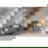 Mexen Rio cabine de douche carrée 70 x 70 cm, rayures, chrome - 860-070-070-01-20