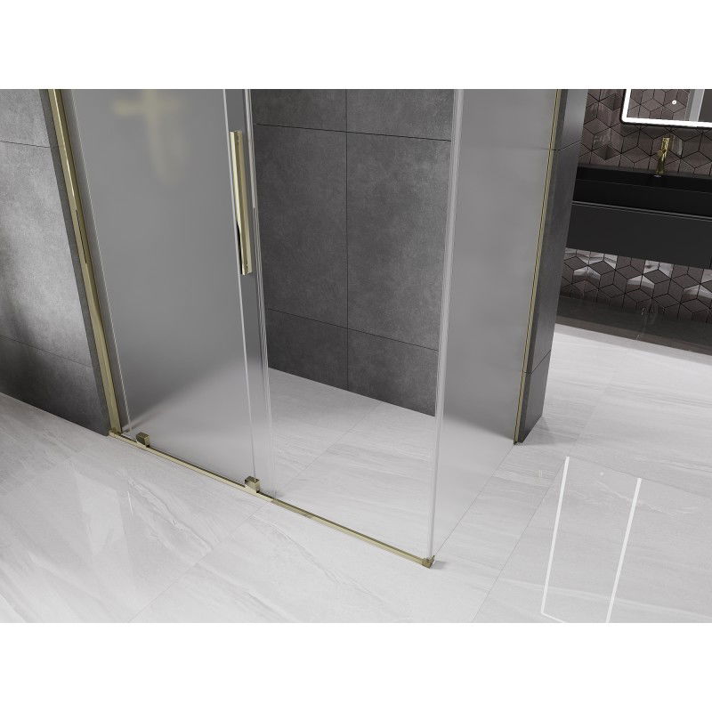 Mexen Velar cabine de douche coulissante 150 x 70 cm, givre, or - 871-150-070-31-50