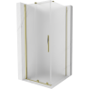 Mexen Velar cabine de douche coulissante 100 x 100 cm, givrée, or - 871-100-100-31-50