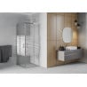 Mexen Rio cabine de douche carrée 90 x 90 cm, bandes, chrome - 860-090-090-01-20