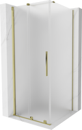 Mexen Velar cabine de douche coulissante 120 x 120 cm, givré, or - 871-120-120-31-50