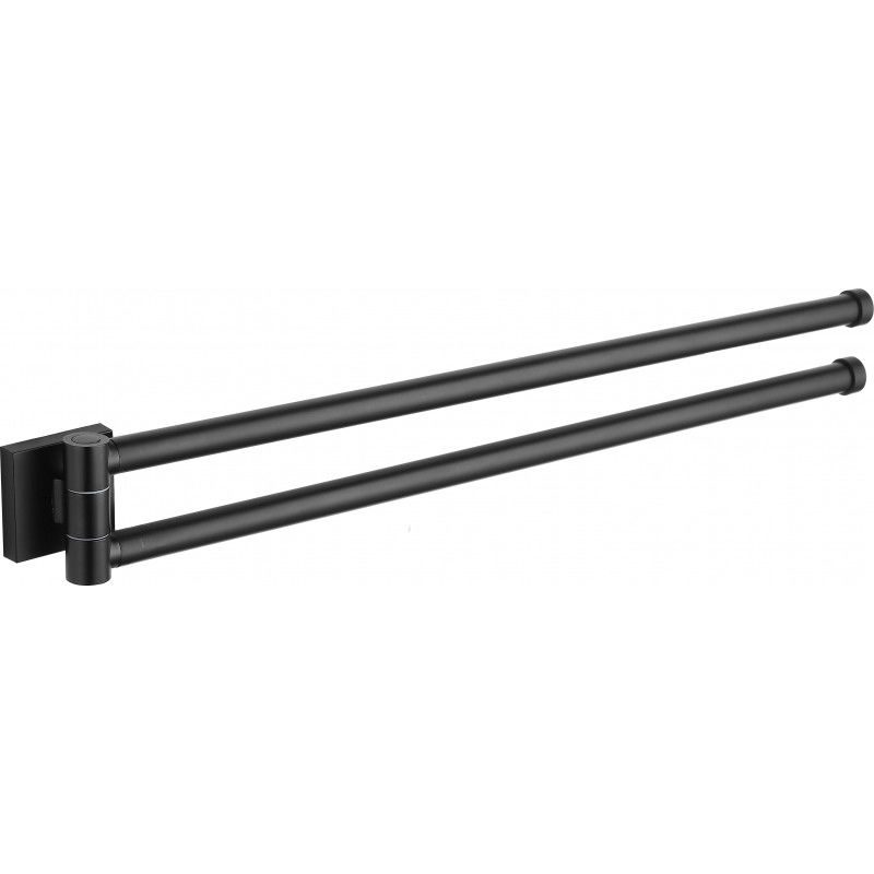 Mexen Rufo double porte-serviettes rotatif, Noir - 7050925-70
