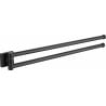 Mexen Rufo double porte-serviettes pivotant, noir - 7050925-70