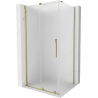 Mexen Velar cabine de douche coulissante 130 x 100 cm, givrée, dorée - 871-130-100-31-50