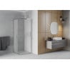 Cabine de douche carrée Mexen Rio 80 x 80 cm, givrée, chrome - 860-080-080-01-30