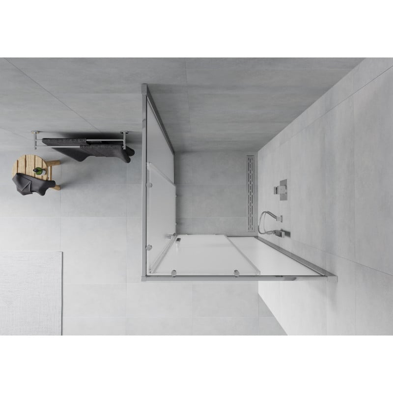 Mexen Rio cabine de douche carrée 80 x 80 cm, givrée, chrome - 860-080-080-01-30