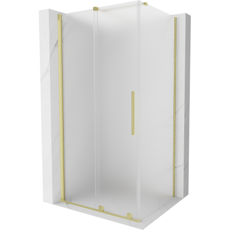 Mexen Velar cabine de douche coulissante 100 x 70 cm, givrée, or brossé - 871-100-070-31-55