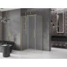 Mexen Velar cabine de douche coulissante 120 x 70 cm, givre, or brossé - 871-120-070-31-55