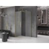 Mexen Velar cabine de douche coulissante 110 x 75 cm, givrée, or brossé - 871-110-075-31-55