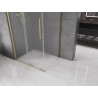 Mexen Velar cabine de douche coulissante 120 x 80 cm, givré, or brossé - 871-120-080-31-55