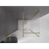 Mexen Velar cabine de douche coulissante 110 x 75 cm, givrée, or brossé - 871-110-075-31-55