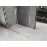 Mexen Velar cabine de douche coulissante 140 x 80 cm, givré, or brossé - 871-140-080-31-55