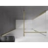 Mexen Velar cabine de douche coulissante 150 x 90 cm, givrée, or brossé - 871-150-090-31-55