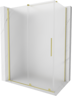 Mexen Velar cabine de douche coulissante 160 x 80 cm, givrée, or brossé - 871-160-080-31-55
