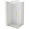 Mexen Velar cabine de douche coulissante 130 x 80 cm, givre, or brossé - 871-130-080-31-55