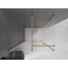 Mexen Velar cabine de douche coulissante 130 x 80 cm, givrée, or brossé - 871-130-080-31-55