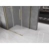 Mexen Velar cabine de douche coulissante 130 x 80 cm, givrée, or brossé - 871-130-080-31-55