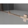 Cabine de douche coulissante Mexen Velar 100 x 85 cm, givrée, or rose - 871-100-085-31-60