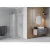 Mexen Rio cabine de douche demi-circulaire 90 x 90 cm, givré, chrome - 863-090-090-01-30