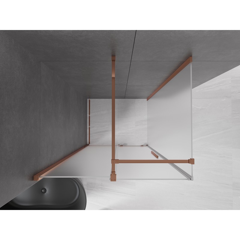 Mexen Velar cabine de douche coulissante 110 x 100 cm, dépoli, or rose - 871-110-100-31-60