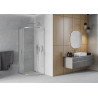 Mexen Rio cabine de douche demi-circulaire 90 x 90 cm, dépoli, chrome - 863-090-090-01-30