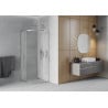 Mexen Rio cabine de douche demi-circulaire 90 x 90 cm, givré, chrome - 863-090-090-01-30