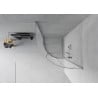Mexen Rio cabine de douche demi-circulaire 90 x 90 cm, givré, chrome - 863-090-090-01-30