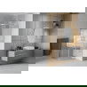 Cabine de douche Mexen Rio demi-circulaire 70 x 70 cm, rayures, chrome - 863-070-070-01-20