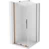 Cabine de douche coulissante Mexen Velar 90 x 90 cm, givré, or rose - 871-090-090-31-60