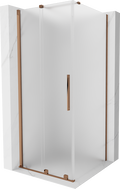 Mexen Velar cabine de douche coulissante 90 x 90 cm, givre, or rose - 871-090-090-31-60